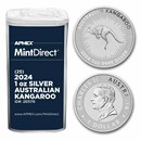2024 Australia 1 oz Silver Kangaroo (25-Coin MintDirect® Tube)