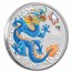 2024 Australia 1 oz Silver Lunar Colorized Blue Dragon (Capsule)