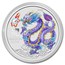 2024 Australia 1 oz Silver Lunar Colorized Lilac Dragon Capsule
