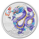 2024 Australia 1 oz Silver Lunar Colorized Lilac Dragon Capsule