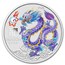 2024 Australia 1 oz Silver Lunar Colorized Lilac Dragon Capsule