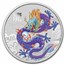 2024 Australia 1 oz Silver Lunar Colorized Purple Dragon Capsule