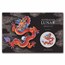 2024 Australia 1 oz Silver Lunar Colorized Red Dragon in Card