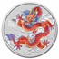 2024 Australia 1 oz Silver Lunar Colorized Red Dragon in Card