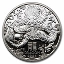 2024 Australia 1 oz Silver Lunar Dragon Proof (w/Box & COA)