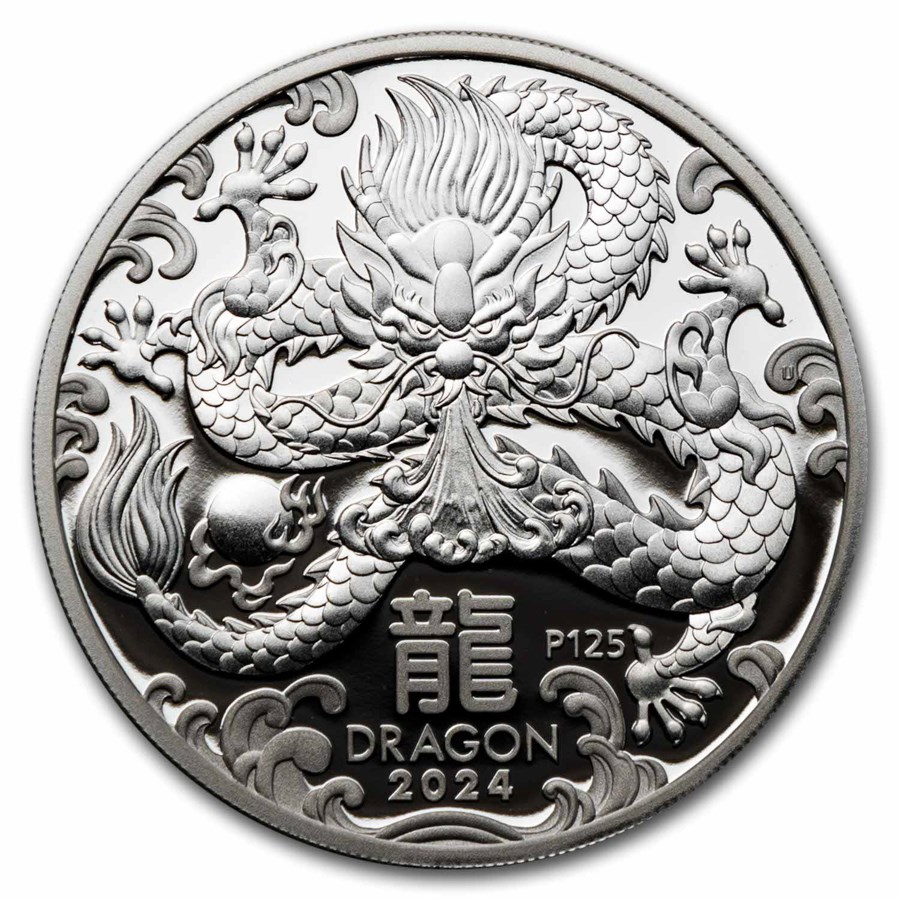 2024 Australia 1 oz Silver Lunar Dragon Proof (w/Box & COA)