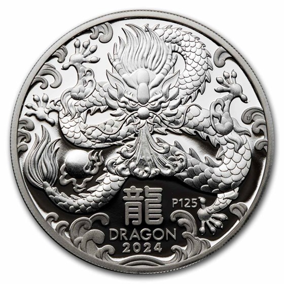 2024 Australia 1 oz Silver Lunar Dragon Proof (w/Box & COA) 2024 Australia 1 oz Silver Lunar Dragon Proof (w/Box & COA)