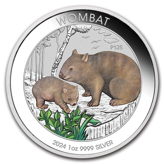2024 Australia 1 oz Silver Wombat Colorized Proof (In Card) 2024 Australia 1 oz Silver Wombat Colorized Proof (In Card)