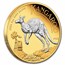 2024 Australia 2 oz Silver Kangaroo Proof (Reverse Gilded)