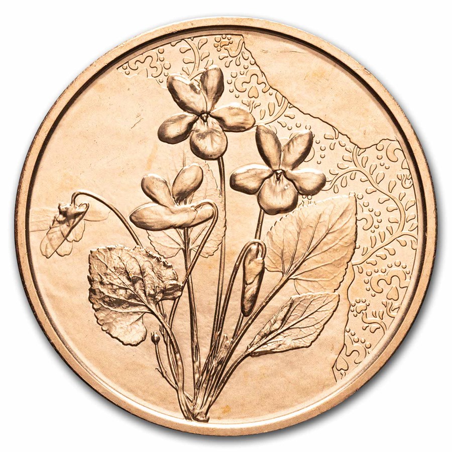 2024 Austria Copper €10 Language of Flowers (Violet)