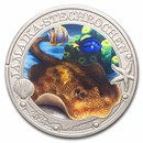 2024 Austria Cupro-Nickel €3 Marine Life (Yellow Stingray)