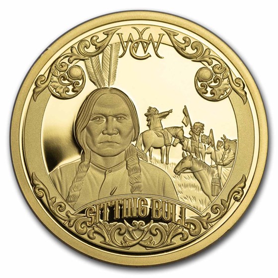 2024 Barbados 1/4 oz Silver Wild West; Sitting Bull 2024 Barbados 1/4 oz Silver Wild West; Sitting Bull
