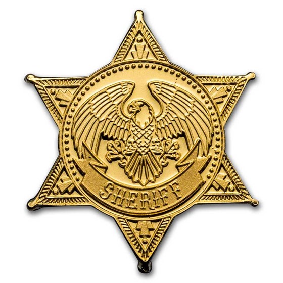 2024 Barbados 1 gram Gold Wild West; Sheriff Star 2024 Barbados 1 gram Gold Wild West; Sheriff Star