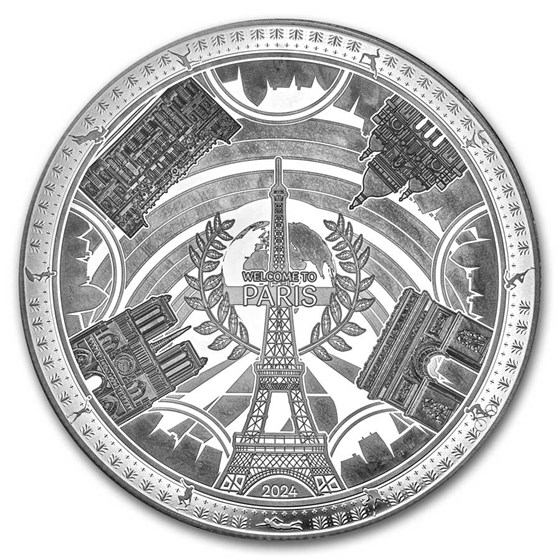 2024 Barbados 1 kilo Silver Paris (with Box & COA) 2024 Barbados 1 kilo Silver Paris (with Box & COA)