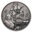 2024 Barbados 2 oz Silver Antique Captains of Fortune: Oxford