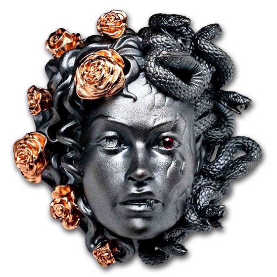 2024 Barbados 3 oz Silver Medusa Shaped Coin (with Box & COA) 2024 Barbados 3 oz Silver Medusa Shaped Coin (with Box & COA)