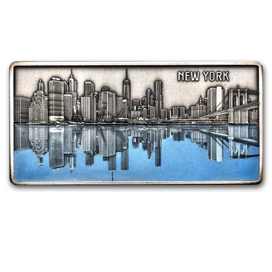 2024 Barbados 3 oz Silver New York at Night (with COA)