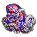 2024 Barbados 3 oz Silver Octopus Shaped Coin (with Box & COA)