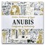 2024 Benin 1 oz Silver Golden Darkness of Egypt; Anubis