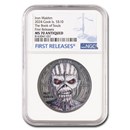 2024 C. Island 2 oz AG Iron Maiden The Book of Souls MS-70 NGC FR