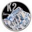 2024 C. Islands 2 oz Silver Proof Mountain Peaks; K2 PF-70 NGC FR