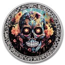 2024 Cameroon 1 oz Silver Dia de Los Muertos: Mechanical Skull