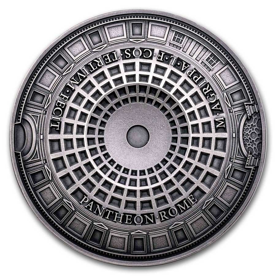 2024 Cameroon 5 oz Silver Antique Eye of Pantheon with Marble