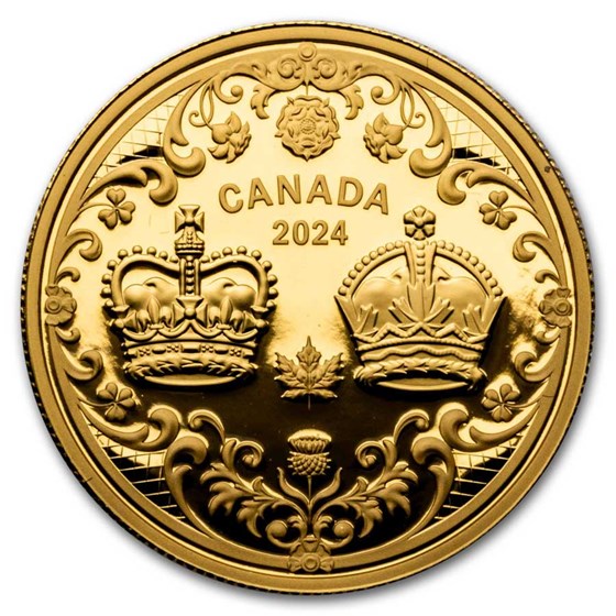 2024 Canada 1 oz Gold $200 The Royal Crowns (Box/COA) 2024 Canada 1 oz Gold $200 The Royal Crowns (Box/COA)