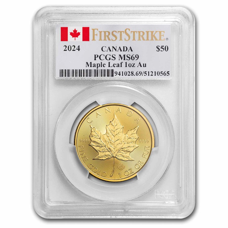 2024 Canada 1 oz Gold Maple Leaf MS-69 PCGS (First Strike)