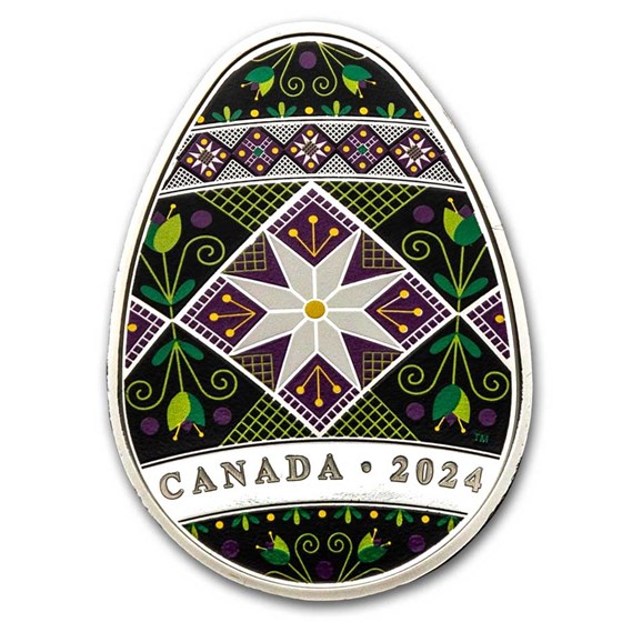 2024 Canada 1 oz Silver $20 Traditional Pysanka 2024 Canada 1 oz Silver $20 Traditional Pysanka