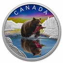 2024 Canada 1 oz Silver $20 Wildlife Reflections: Grizzly Bear