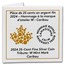 2024 Canada 1 oz Silver 25 Cent Tribute: W Mint Mark Caribou