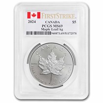 2024 1オンス カナダ 雄大なシロクマ ファーストストライク 銀貨 　未開封 Buy 2024 Canadian 1 oz Silver Maple Leaf MS-69 First Strike | APMEX