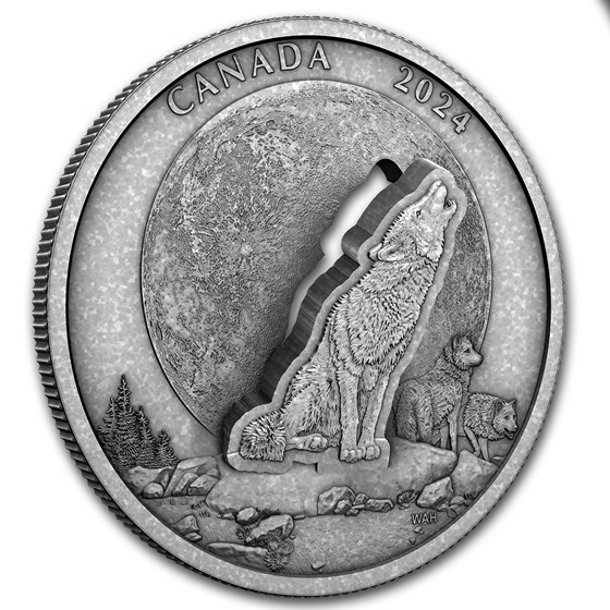 2024 Canada 2 oz Silver $30 The Howling Wolf 2024 Canada 2 oz Silver $30 The Howling Wolf