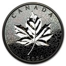 2024 Canada 5 oz Silver Maple Leaves in Motion Rhodium Plated