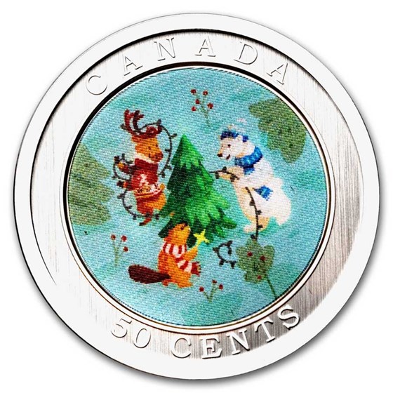 2024 Canada 50-Cent Lenticular Trimming the Holiday Tree 2024 Canada 50-Cent Lenticular Trimming the Holiday Tree