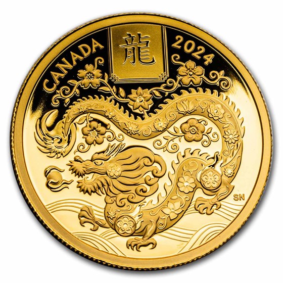 2024 Canada Gold $100 Year of the Dragon Proof