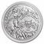 2024 Carpathians 1 oz Silver Red Horse BU