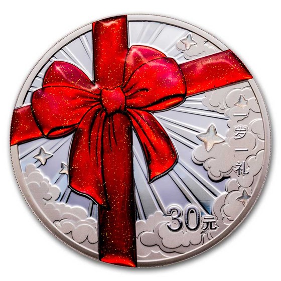 2024 China 100 gram Silver Every Birthday is a Gift -w/ Box & COA 2024 China 100 gram Silver Every Birthday is a Gift -w/ Box & COA