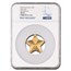 2024 CI 1 oz AG Holiday Ornament: Starry Sky Gilded MS-70 NGC FR