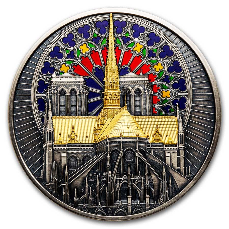 2024 Congo 1 kilo Silver Antique P. De Greef: Notre-Dame
