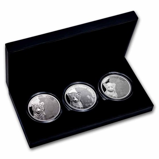 2024 Congo 3-Coin Silver Wildcats Set (with Box & CoA) 2024 Congo 3-Coin Silver Wildcats Set (with Box & CoA)