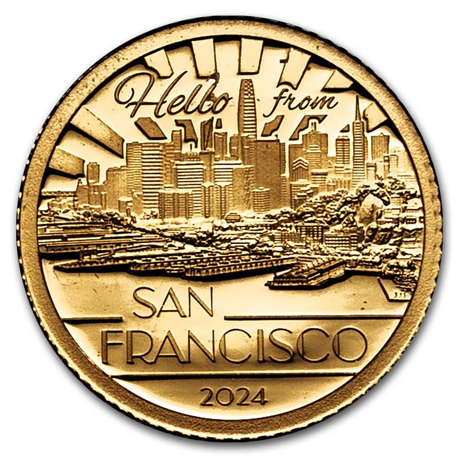 2024 Cook Islands 1/2 gram Gold Big City Lights: San Francisco