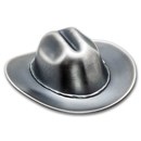 2024 Cook Islands 1 oz Silver Antique Cowboy Hat Shaped Coin