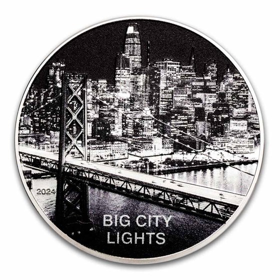 2024 Cook Islands 1 oz Silver Big City Lights: San Francisco 2024 Cook Islands 1 oz Silver Big City Lights: San Francisco
