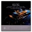 2024 Cook Islands 1 oz Silver Holiday Ornament: Starry Sky Gilded