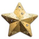 2024 Cook Islands 1 oz Silver Holiday Ornament: Starry Sky Gilded