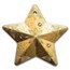 2024 Cook Islands 1 oz Silver Holiday Ornament: Starry Sky Gilded
