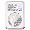 2024 Cook Islands 2 oz AG Reconstruction: Elephant PF-70 NGC (FR)