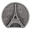 2024 Cook Islands 2 oz Silver Antique Eiffel Tower
